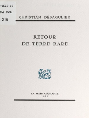 cover image of Retour de terre rare